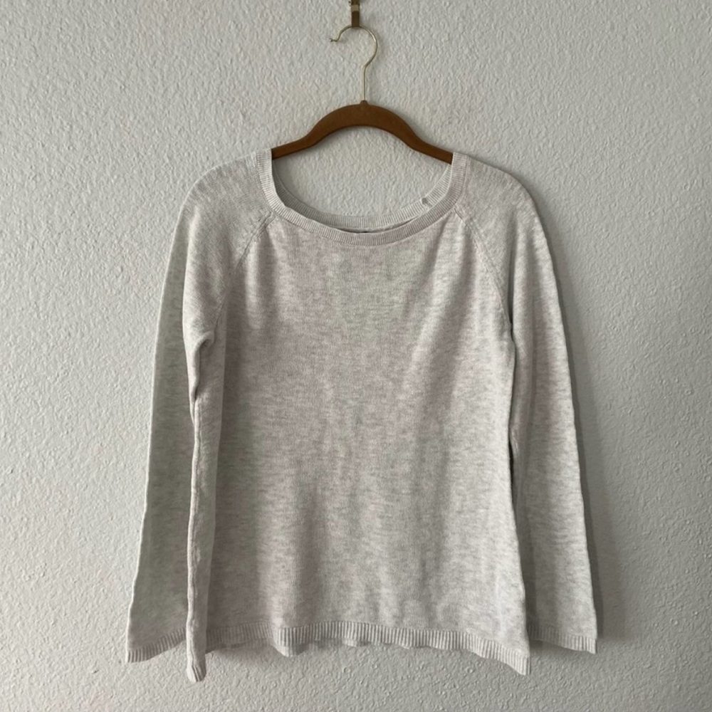 GAP Grey Boatneck Sweater Lightweight Size Medium